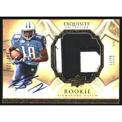 2009 Exquisite Collection #171 Kenny Britt JSY AU RC