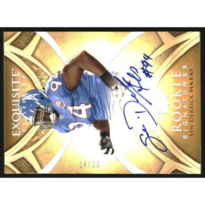 2009 Exquisite Collection Rookie Silver Holofoil #144 Sen'Derrick Marks AU
