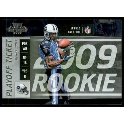 2009 Playoff Contenders Playoff Ticket #115 Kenny Britt