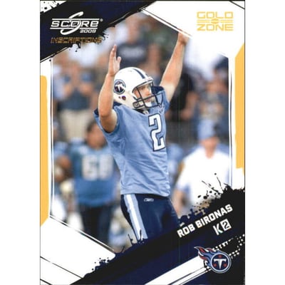 2009 Score Inscriptions Gold Zone #288 Rob Bironas