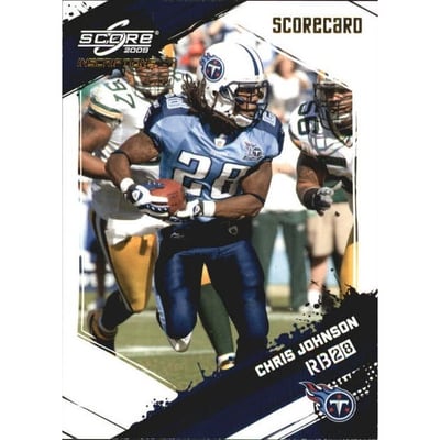 2009 Score Inscriptions Scorecard #283 Chris Johnson
