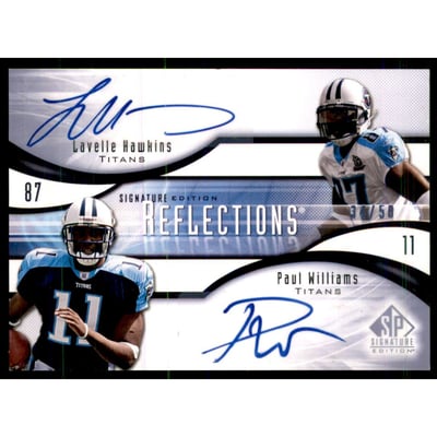 2009 SP Signature Reflections Dual Autographs #RLP Lavelle Hawkins/50/Paul Williams