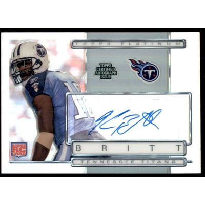 2009 Topps Platinum Rookie Autographs #128 Kenny Britt/150