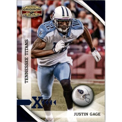 2010 Panini Gridiron Gear Platinum X's #144 Justin Gage