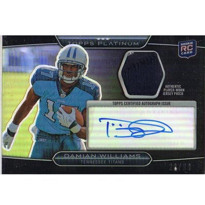2010 Topps Platinum Autographed Patches Black Refractors #DW Damian Williams