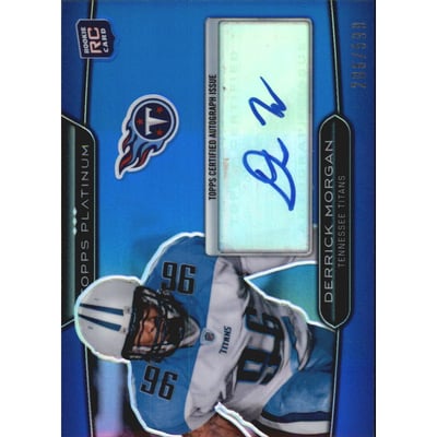 2010 Topps Platinum Rookie Autographs Blue Refractors #6 Derrick Morgan
