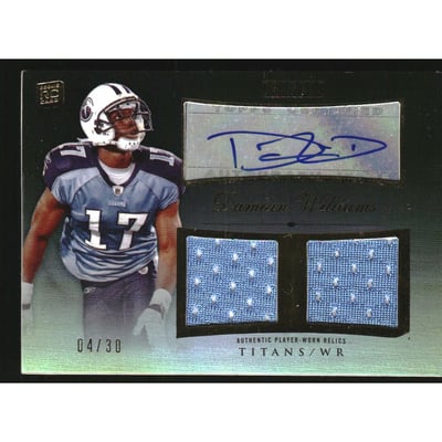 2010 Topps Tribute Autographed Dual Relics Black #ADRDW Damian Williams