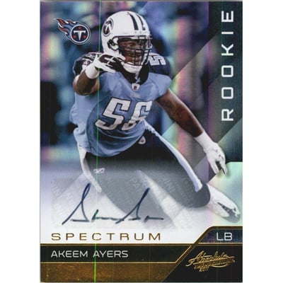 2011 Absolute Memorabilia Spectrum Gold Autographs #160 Akeem Ayers/299