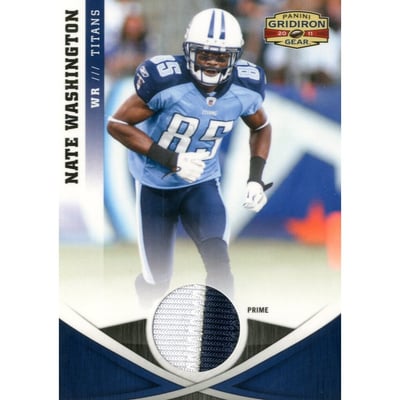 2011 Panini Gridiron Gear Jerseys Prime #52 Nate Washington/50