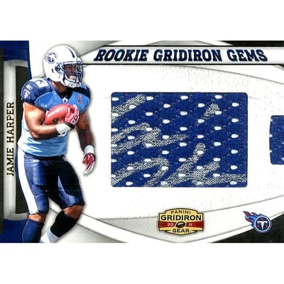 2011 Panini Gridiron Gear #R21 Jamie Harper JSY AU/304 RC