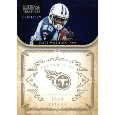 2011 Playoff National Treasures Century Silver #146 Nate Washington
