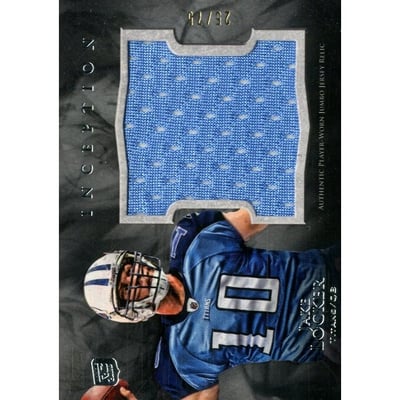 2011 Topps Inception Rookie Relics Jumbo Swatch Gray #JRJL Jake Locker