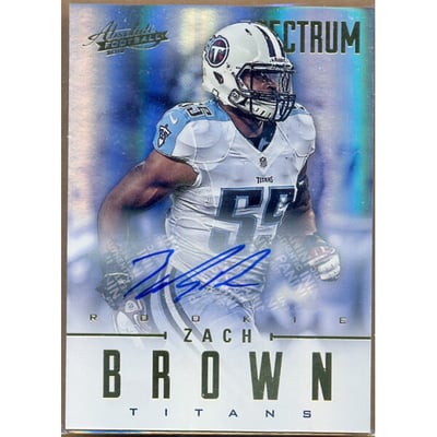 2012 Absolute Spectrum Gold Autographs #197 Zach Brown/299