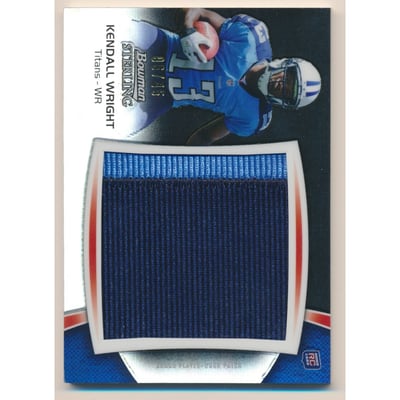 2012 Bowman Sterling Relics Jumbo Black Refractors #BSJRPKW Kendall Wright