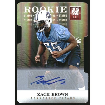 2012 Elite Status Autographs #129 Zach Brown/24