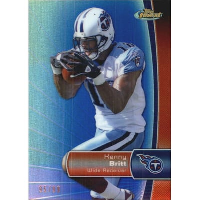 2012 Finest Blue Refractors #4 Kenny Britt