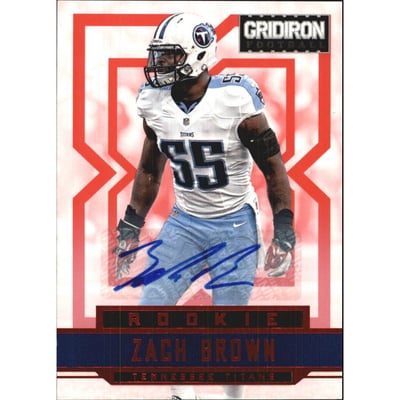 2012 Gridiron Rookie Autographs X's #299 Zach Brown/499