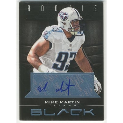 2012 Panini Black Rookie Signatures Platinum #170 Mike Martin/49