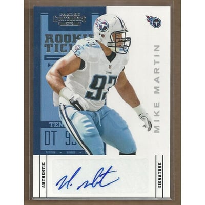 2012 Panini Contenders #169A Mike Martin AU RC
