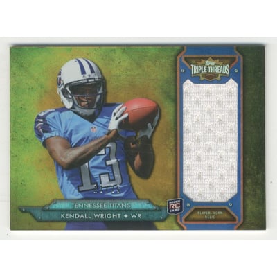 2012 Topps Triple Threads Rookie Jumbo Relics Gold #TTRJR26 Kendall Wright