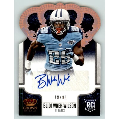 2013 Crown Royale Rookie Signatures Bronze Holofoil #113 Blidi Wreh-Wilson/99