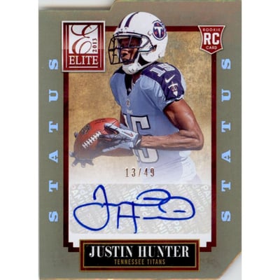 2013 Elite Status Autographs Gold #148 Justin Hunter/49
