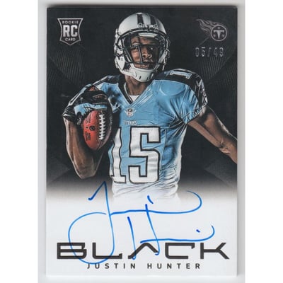 2013 Panini Black #216 Justin Hunter AU/49 RC