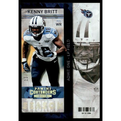 2013 Panini Contenders Cracked Ice #96 Kenny Britt