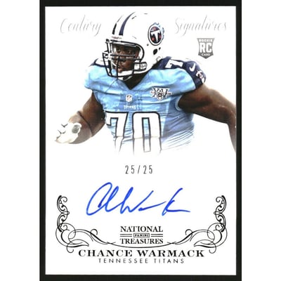 2013 Panini National Treasures Century Black #256 Chance Warmack AU