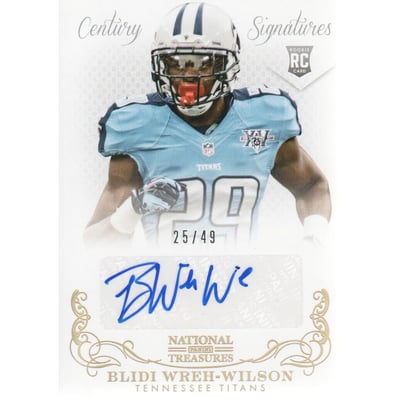 2013 Panini National Treasures Century Gold #253 Blidi Wreh-Wilson AU