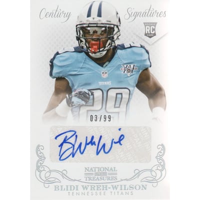 2013 Panini National Treasures #253 Blidi Wreh-Wilson AU RC