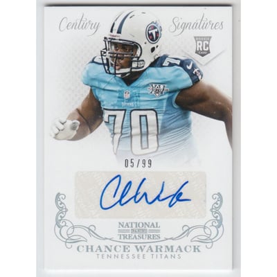 2013 Panini National Treasures #256 Chance Warmack AU RC