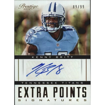 2013 Prestige Extra Points Black Autographs #37 Kenny Britt/99