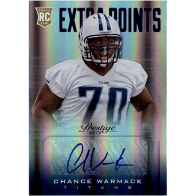 2013 Prestige Extra Points Blue Autographs #218 Chance Warmack