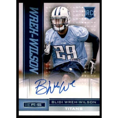 2013 Rookies and Stars Rookie Autographs Longevity #243 Blidi Wreh-Wilson