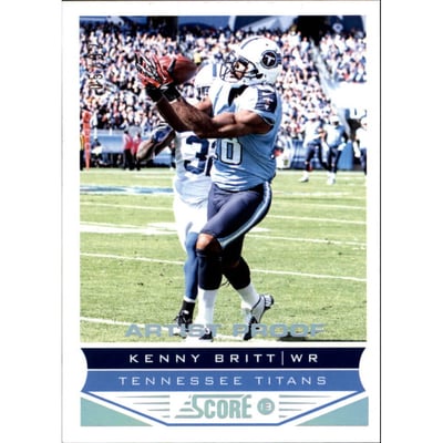 2013 Score Artist's Proof #208 Kenny Britt