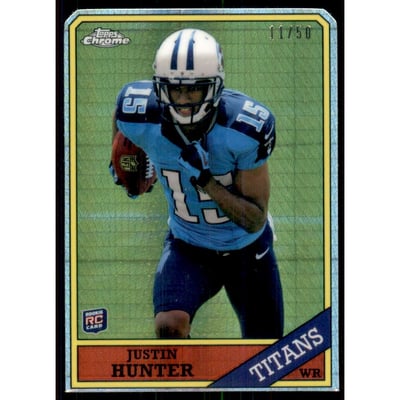 2013 Topps Chrome 1986 Prism Refractors Die Cut #19 Justin Hunter