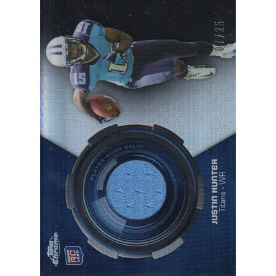 2013 Topps Chrome Rookie Relics Black Refractors #RRJH Justin Hunter