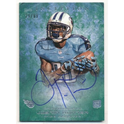 2013 Topps Inception Green #118 Justin Hunter AU