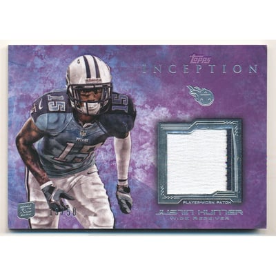 2013 Topps Inception Rookie Relics Patch Purple #RPJH Justin Hunter