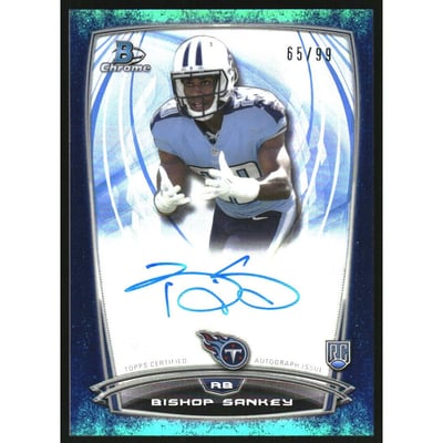2014 Bowman Chrome Rookie Autographs Bubbles Refractors #RCRABS Bishop Sankey