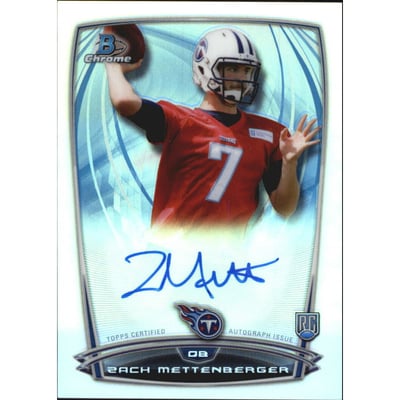 2014 Bowman Chrome Rookie Autographs Refractors #RCRAZM Zach Mettenberger