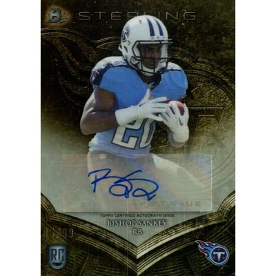 2014 Bowman Sterling Autographs Gold Refractors #BSABS Bishop Sankey