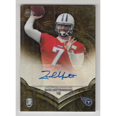2014 Bowman Sterling Autographs Gold Refractors #BSAZM Zach Mettenberger