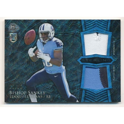 2014 Bowman Sterling Relics Blue Wave Refractors #BSRDRBS Bishop Sankey