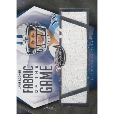 2014 Certified Fabric of the Game #58 Jake Locker/99