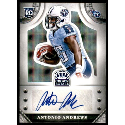 2014 Crown Royale Rookie Signatures Silver Plaid #SAA Antonio Andrews/75