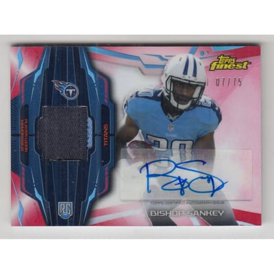 2014 Finest Rookie Patch Autographs Red Refractors #RAPBS Bishop Sankey