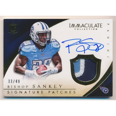 2014 Immaculate Collection #119 Bishop Sankey JSY AU RC