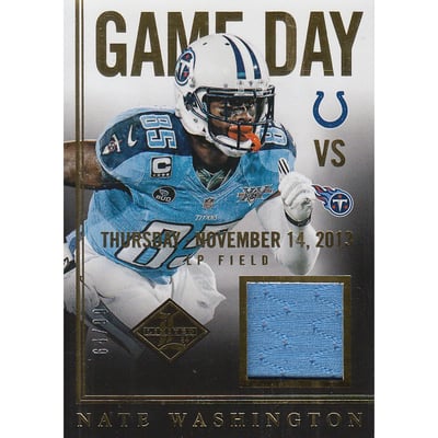 2014 Limited Game Day Materials #32 Nate Washington/99